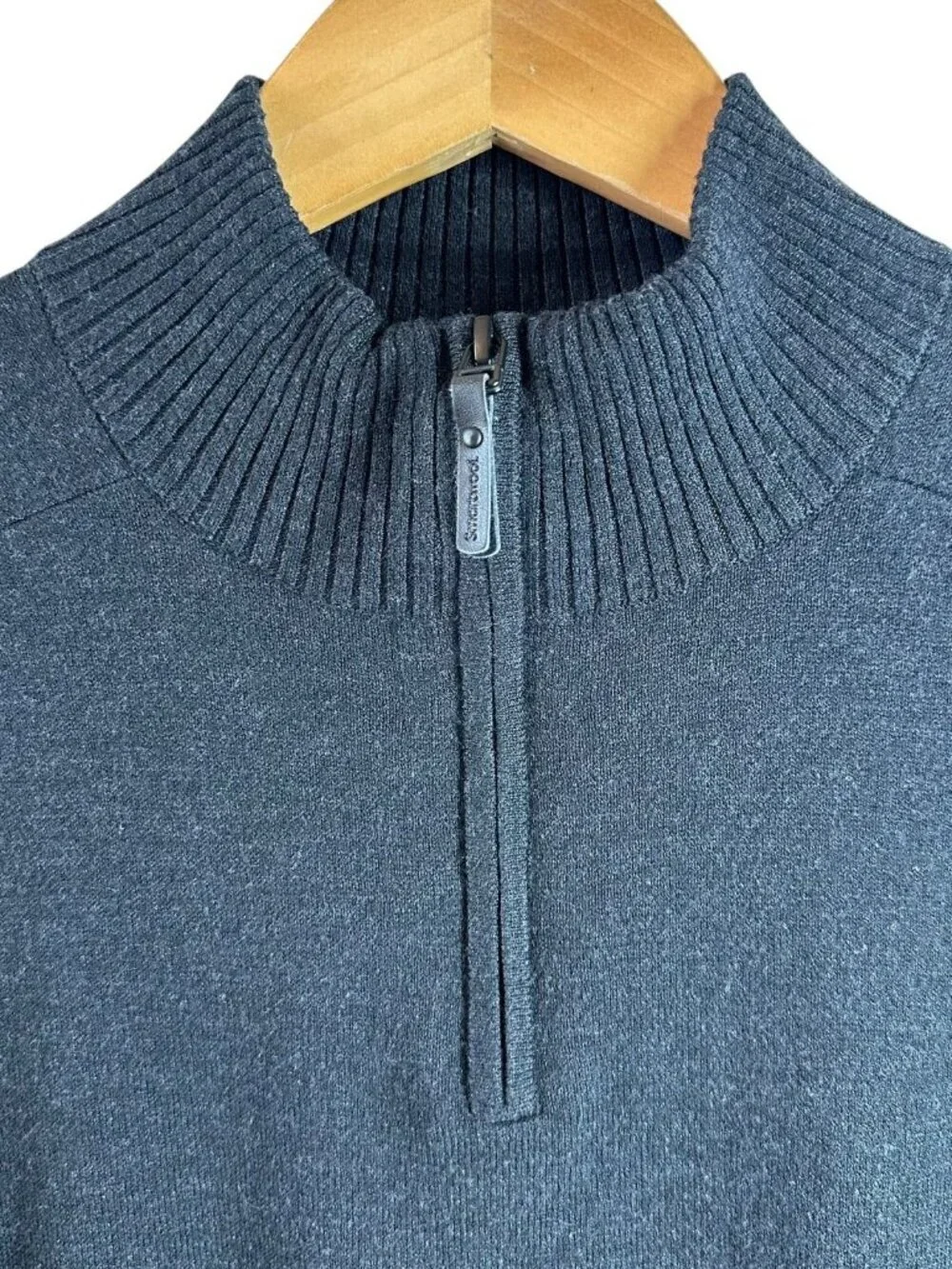 Smartwool Charcoal Gray 1/4 Zip Merino Wool Sweater Men's Size M